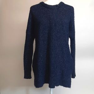 Simply Vera by Vera Wang Navy Tweed Sweater Jacket, Size Small